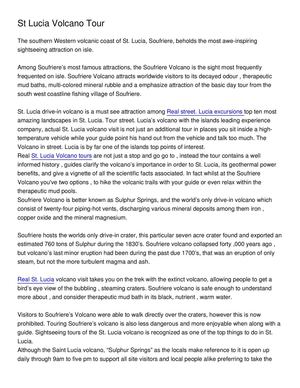 St Lucia Volcano Tour S