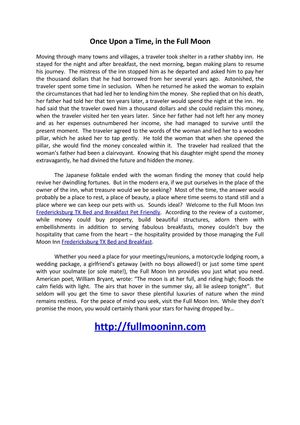 Once Upon a Time, in the Full Moon