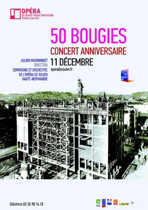 Opéra de Rouen Haute-Normandie : Programme de salle 50 bougies