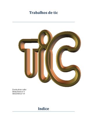 trabalhos de tic, 1º. Periodo