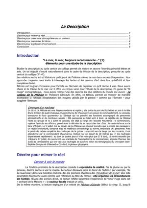 Dossier sur la description - Ressource pédagogique - Livre de poche jeunesse
