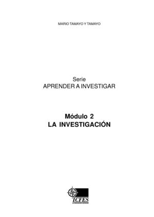 icfes_Aprender a investigar_Módulo 2_La investigación