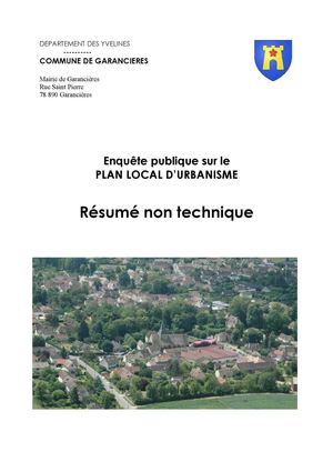PLU Garancières-résumé non technique
