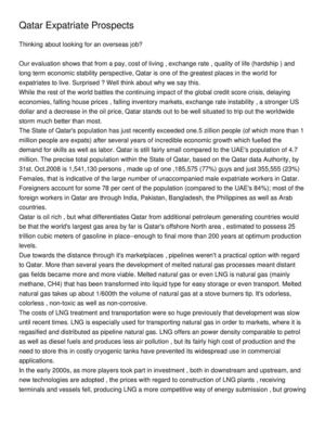 Qatar Expatriate Prospects