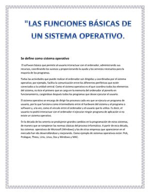Funciones basicas de sistemas operativos
