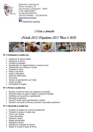 Menu' Capodanno 2013 - Pesce