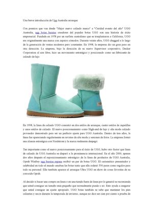 Una breve introducción de Ugg Australia arranque