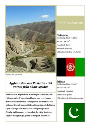 Webtidning Afghanistan Pakistan