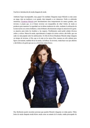 Una breve introducción de moda chaqueta de moda