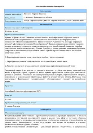 Визитная карточка