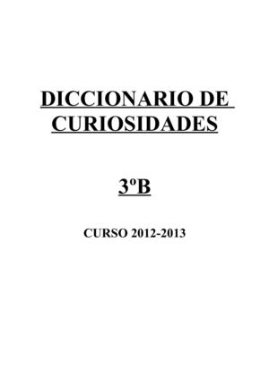 Diccionario de curiosidades de 3ºB (2012-2013)