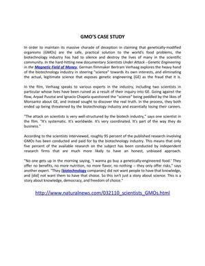 GMO’S CASE STUDY