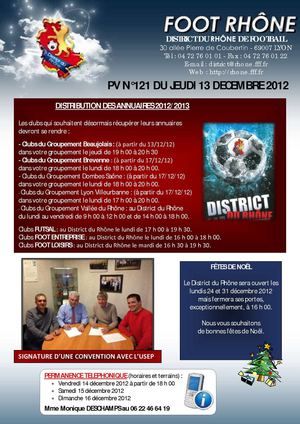 PV 121 du jeudi 13 décembre 2012