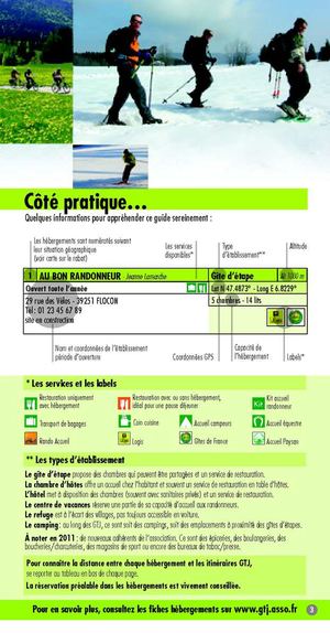 Guide des hébergements