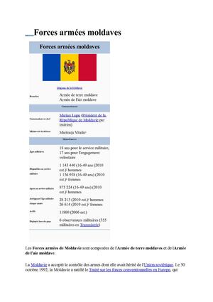 Forces armées moldaves