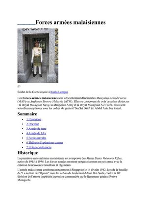 Forces armées malaisiennes