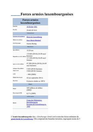 Forces armées luxembourgeoises