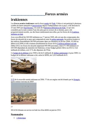 Forces armées irakiennes