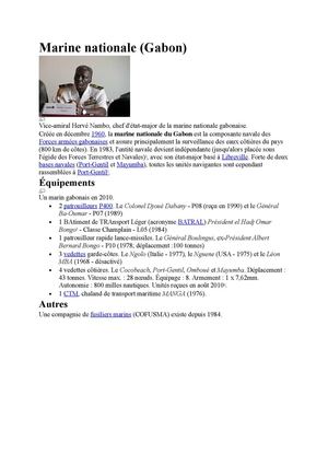 Marine nationale GABON