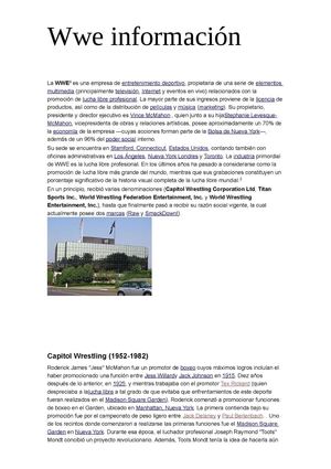 wwe todo lo que necesitas saber(mas información )