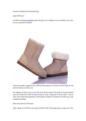 Una breve introducción de arena bota Ugg