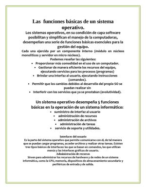 funciones basicas de un sistema