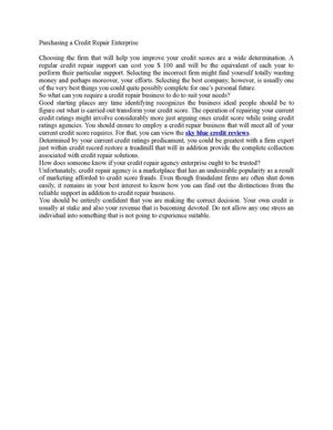 Purchasing a Credit Repair Enterprise