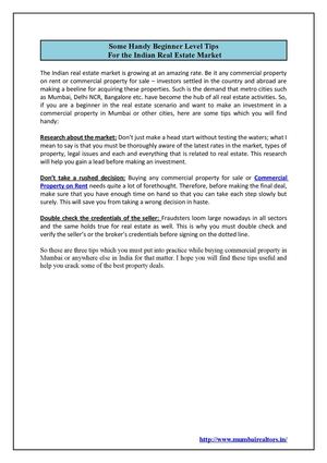 Commercial Property on Rent