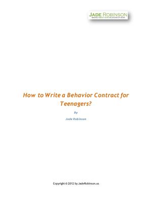 How to Write a Behavior Contract for Teenagers?