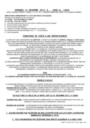 VENTE DE DINKY TOYS ET JOUETS ANCIENS 21-12-2012 