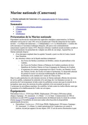 Marine nationale CAMEROUNAISE