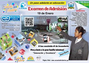 Proceso de Admisión 2013 - Escuela de Talentos