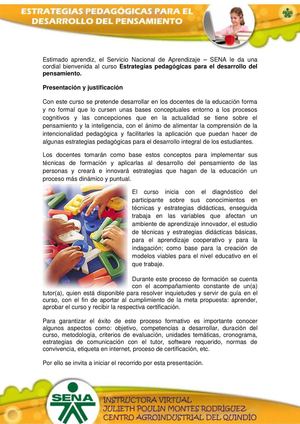 DESARROLLO DEL PENSAMIENTO