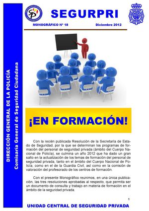monográfico seguridad privada FORMACION