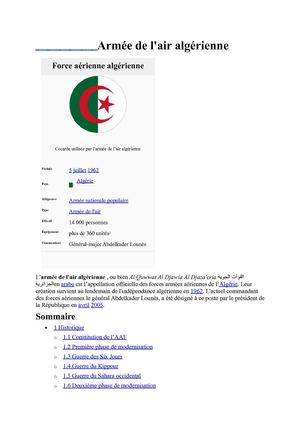 Armée de l'AIR ALGERIENNE