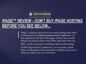 Ipage, Ipage Review, Ipage Reviews