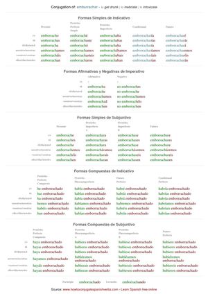 Spanish conjugation of emborrachar