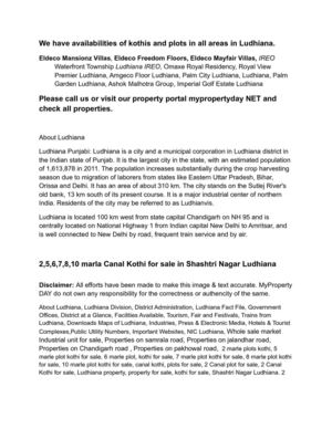 2,5,6,7,8,10 marla Canal Kothi in Shashtri Nagar Ludhiana