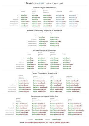 Spanish conjugation of amordazar