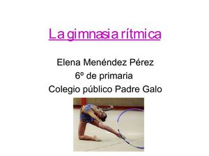 La gimnasia ritmica