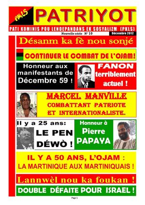 Patriyòt n° 10, journal du PKLS
