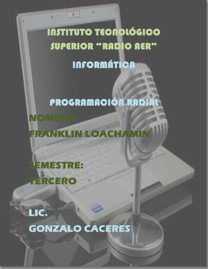 PROGRAMACIÓN RADIAL