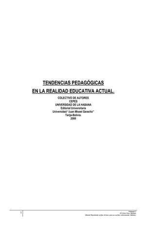 tendencias pedagogicas