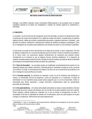 metodos cuantitativos de investigacion