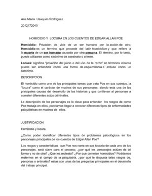 Ana María Usaquén Rodríguez - Poe