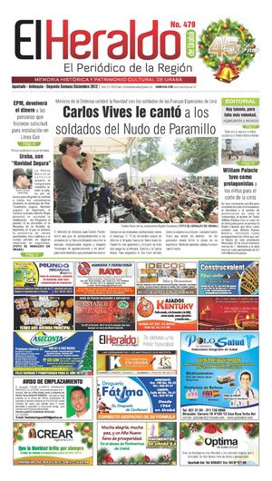 EL HERALDO DE URABA  EDICION 479 SEGUNDA SEMANA DE DIC DE 2012