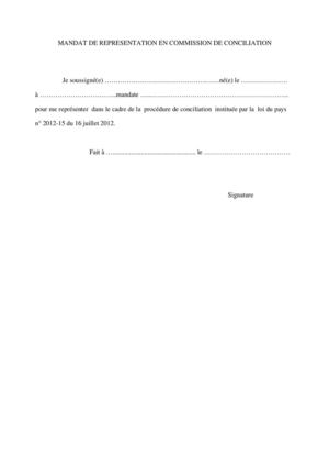 Modèle Mandat conciliation
