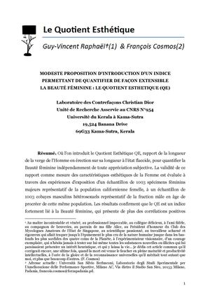 Le Quotient Esthétique
