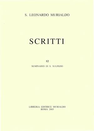 Scritti:12 - seminario di s.Sulpizio