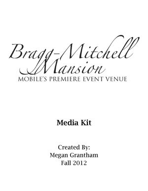 Bragg-Mitchell Mansion Media Kit